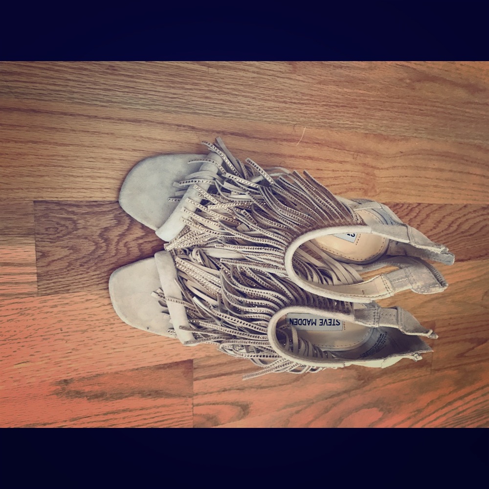 Steve Madden heels with fringe